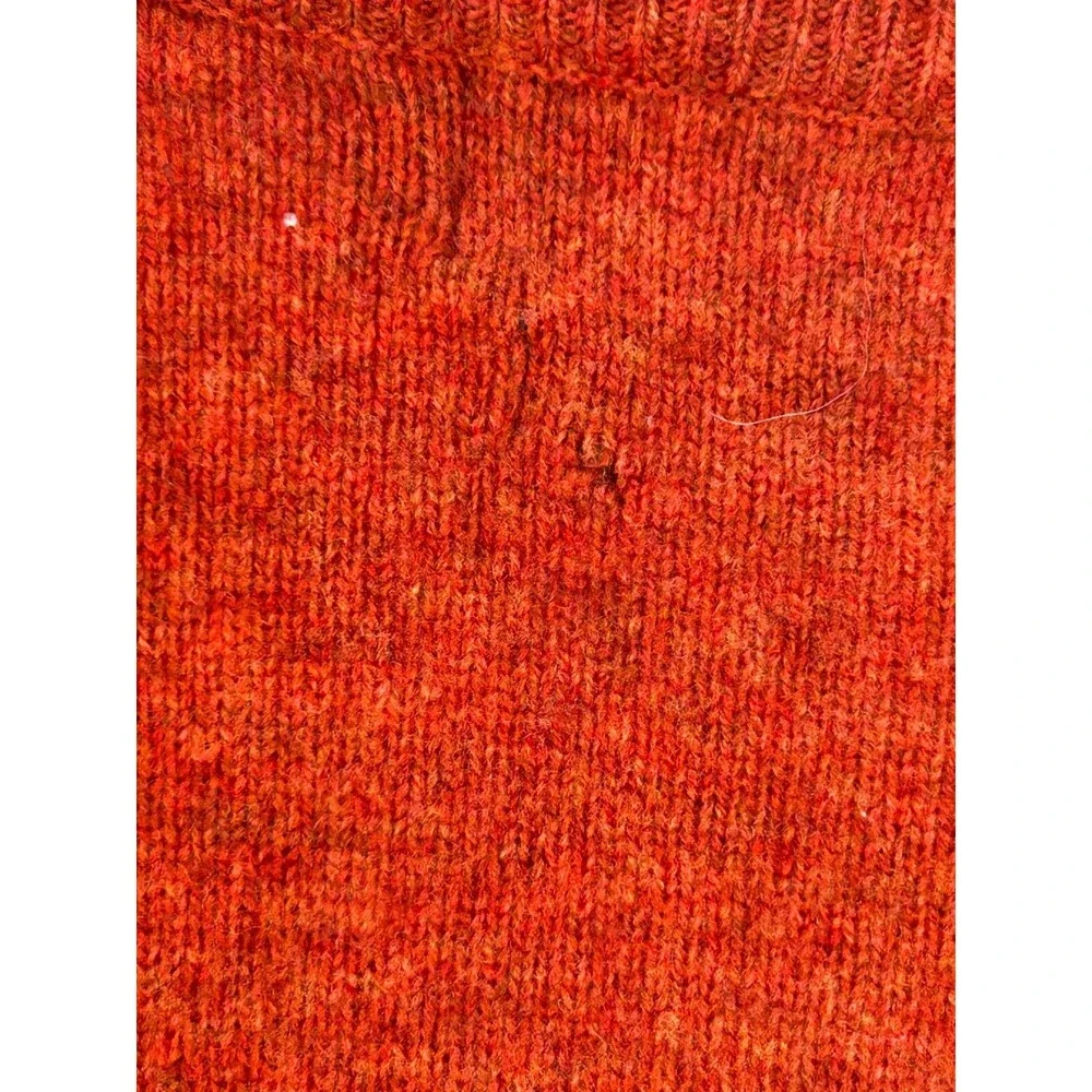 Polo‎ Ralph Lauren Womans Orange Lambs Wool Size L Sweater - Picture 4 of 5